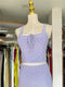 MADEBEN Two Piece Set of Crop Tops and Fitted Flare Skirts